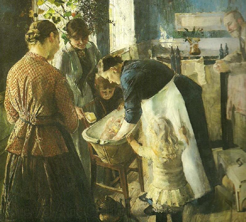 Christian Krohg i baljen Norge oil painting art